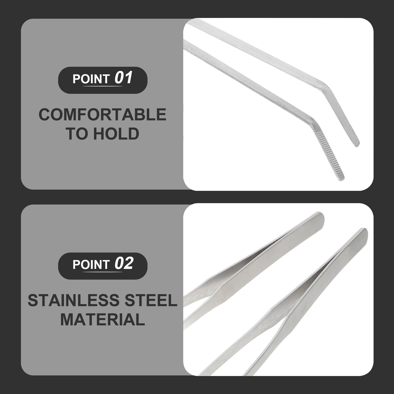 6本セット、爬虫類用餌入れ用ピンセット、ステンレス製、水槽用 - Feeding Tong Stainless のレビューと価格