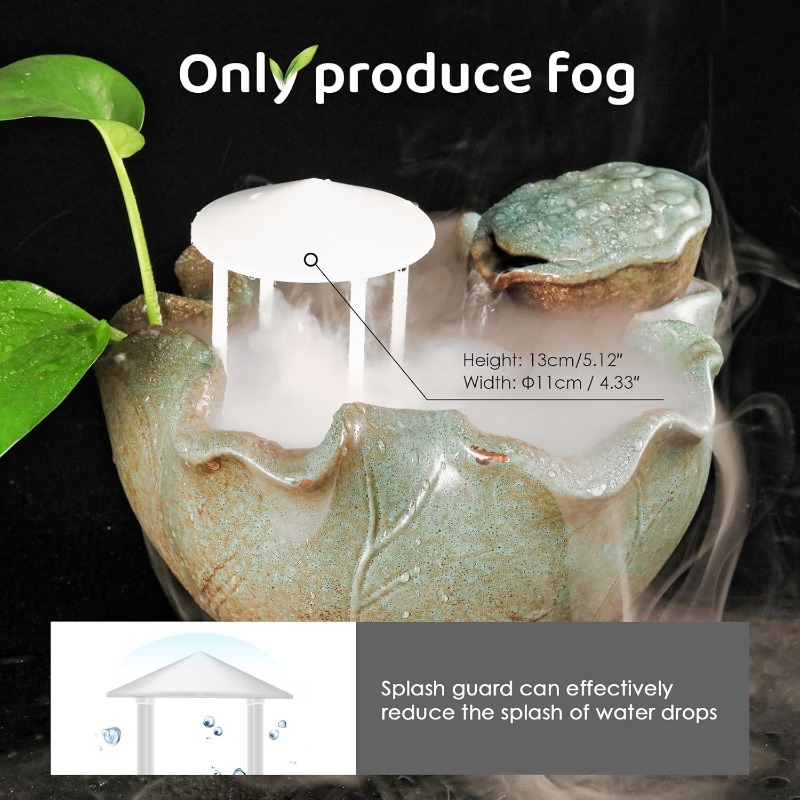 超音波ミストメーカー噴霧器 USB 加湿器カラフルな LED - Terrarium Fogger Ultrasonic のレビューと価格