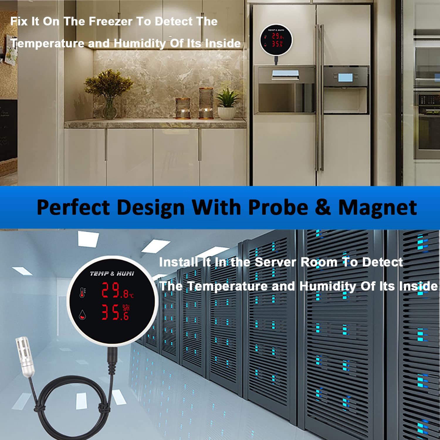 Tuya-アラーム付き温度計,Wi-Fi,湿度センサー付き外 - Digital Hygrometer Probe のレビューと価格
